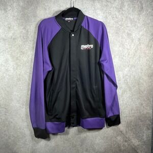 Metro By T-Mobile Bomber Jacket Mens Medium Black Employee Uniform Workwear